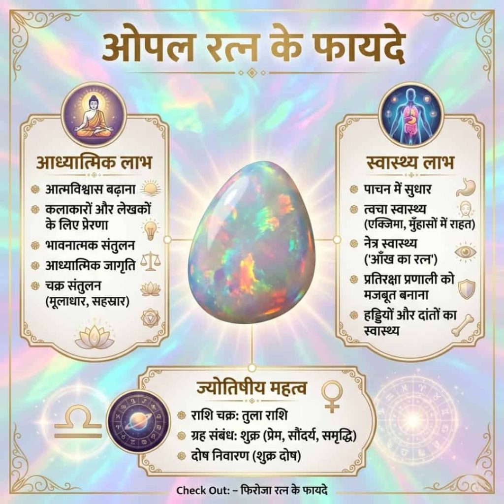 ओपल रत्न के फायदे