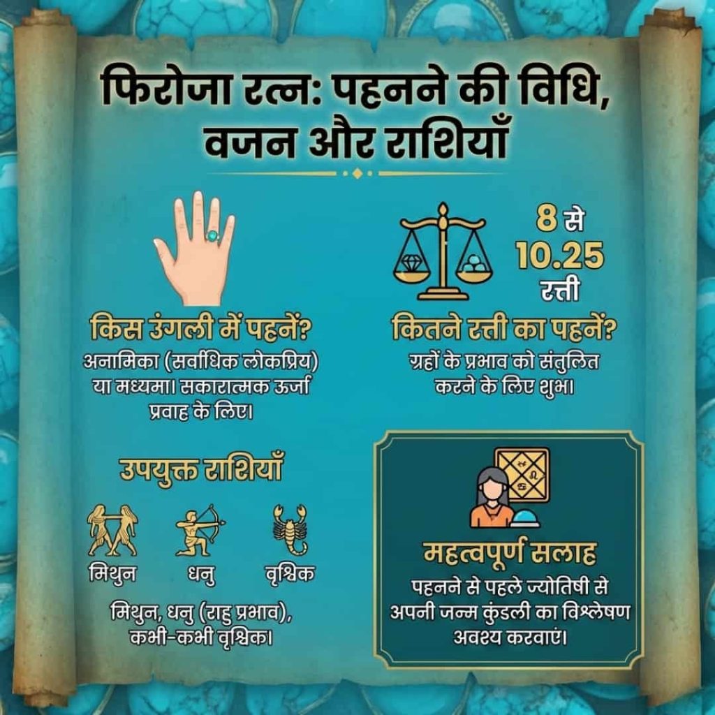 फिरोजा किस उंगली में पहने