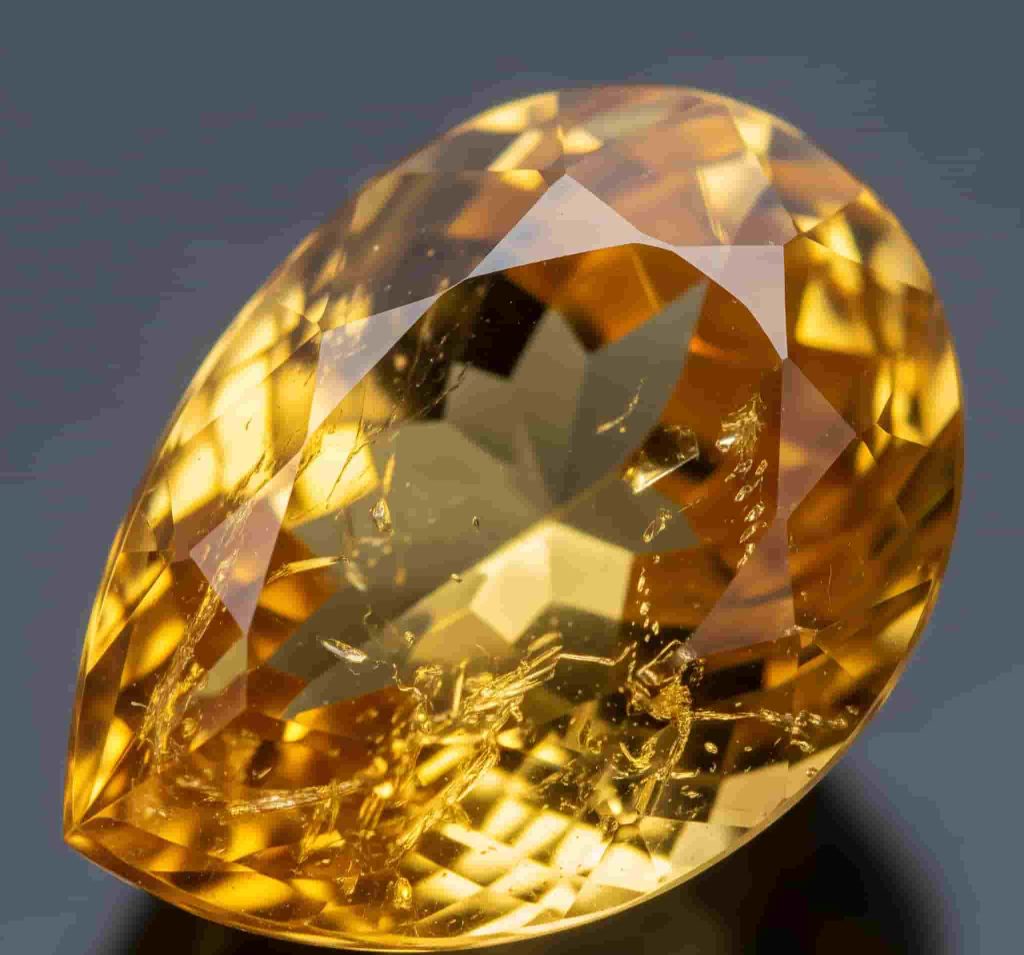 citrine as bright orange gemstone