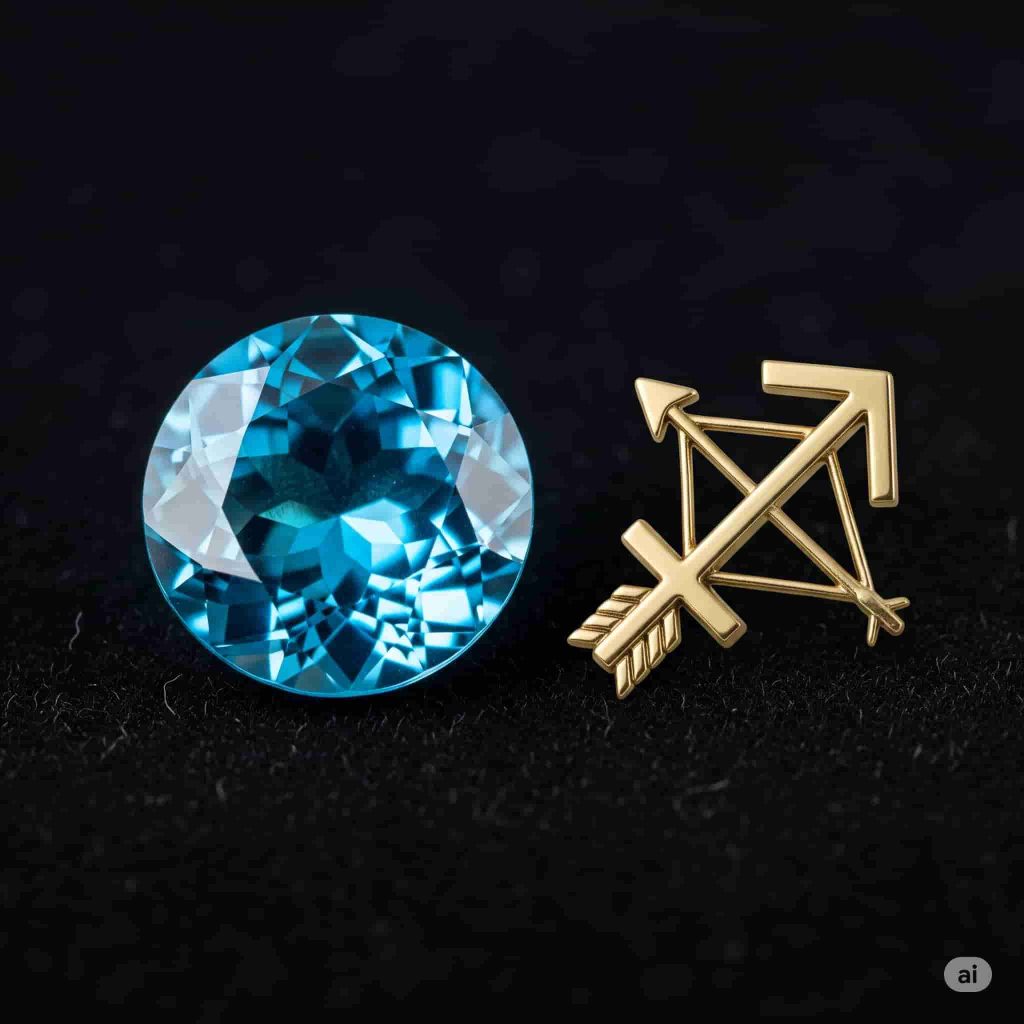 Blue Topaz as lucky dhanu rashi stone