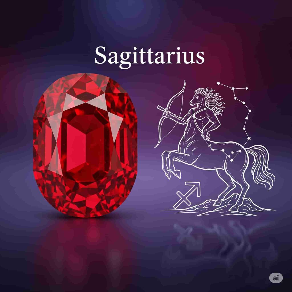 ruby gemstone as best crystals for Sagittarius