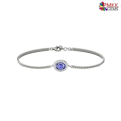 Blue Sapphire Sterling Silver Chain