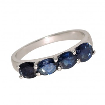 SILVER BLUE SAPPHIRE RING