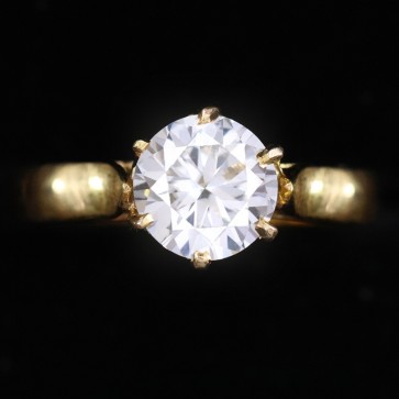 9K Gold Mossionite Ring