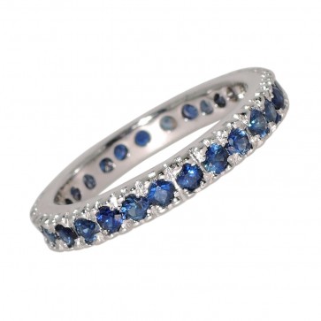 SILVER BLUE SAPPHIRE RING