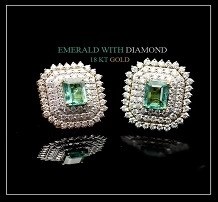 Emerald With Diamond Ring
