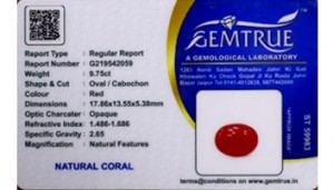 Italian Red Coral 9.75 carat