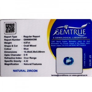 Natural Blue Zircon