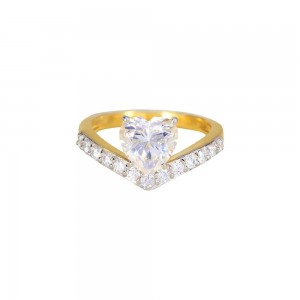 Natural Heart Shape Diamond Engagement Ring 