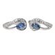 SILVER DIAMOND BLUE SAPPHIRE EARRING