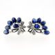 DIAMOND BLUE SAPPHIRE SILVER EARRING