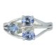 BLUE SAPPHIRE DIAMOND SILVER RING