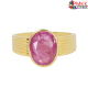 18K Gold Diamond Ring with Ruby Gemstone